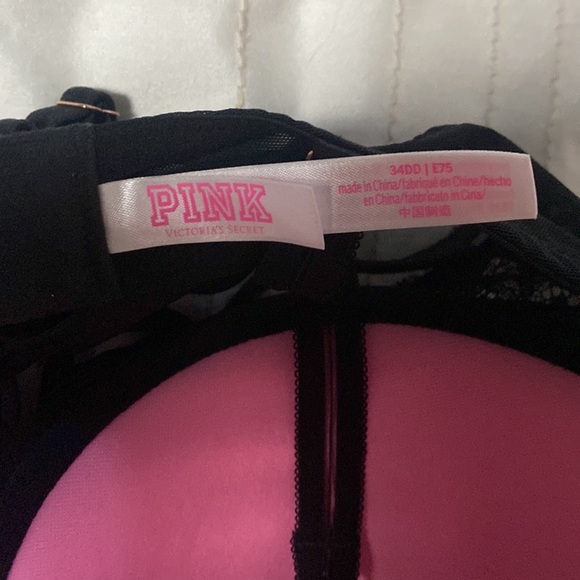 Victoria’s Secret PINK Black Floral Strappy Bra - Picture 5 of 5